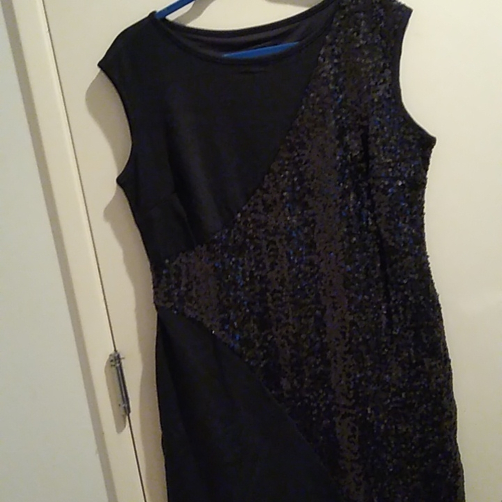 Queen Collection by Queen Latifah Black Sequin Dress
